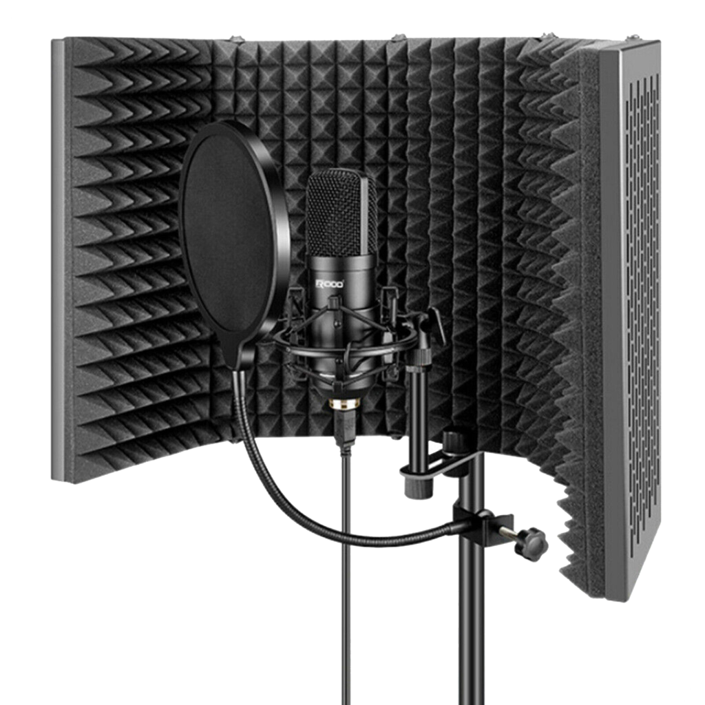 5 Panel Microphone Isolation Shield